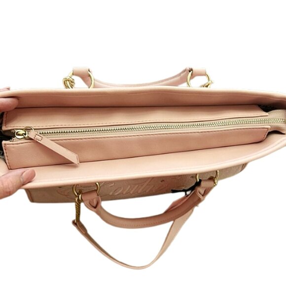 NWT Juicy Couture Crystal Pink Diamond Tote Shoulder Bag with Scarf & Bag Charm - Picture 10 of 14